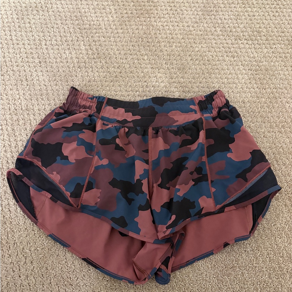 Lululemon Athletica Camo Athletic Shorts - Blue and Pink